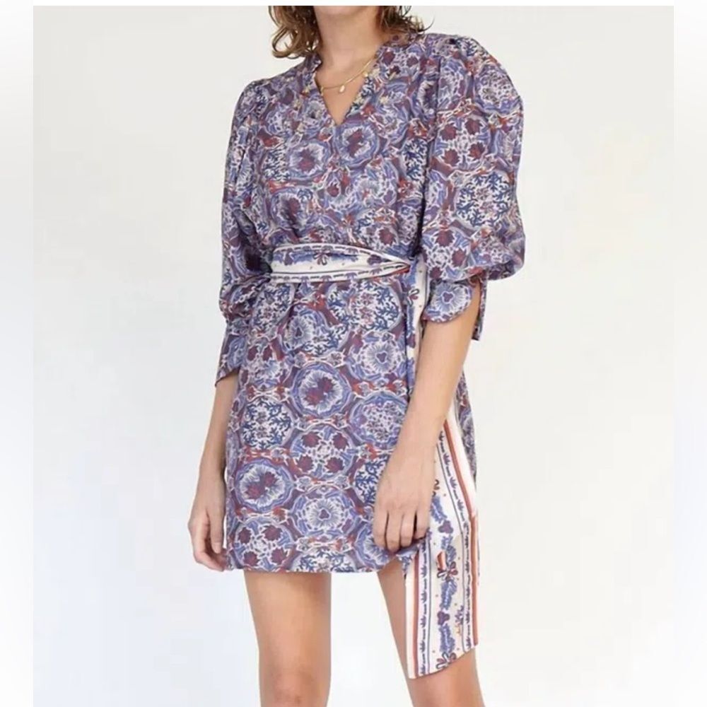 CHUFY Ma Short Dress in Lin Multi XS